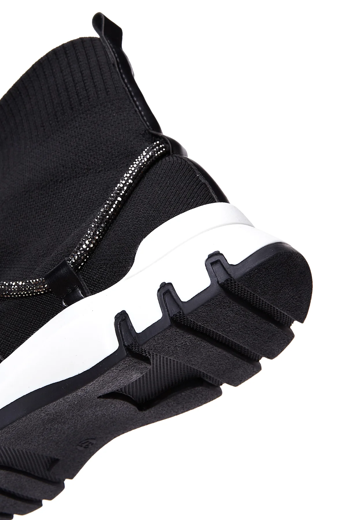 Kadın Siyah Taşlı Bilekli Sneaker - Image 8