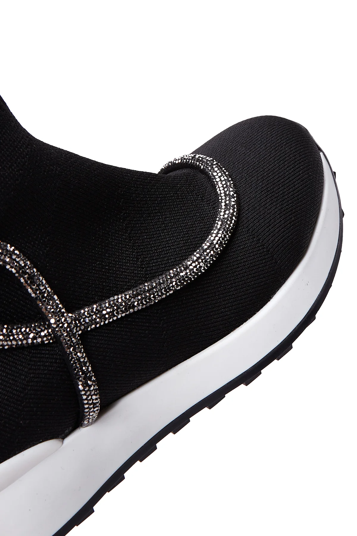 Kadın Siyah Taşlı Bilekli Sneaker - Image 8