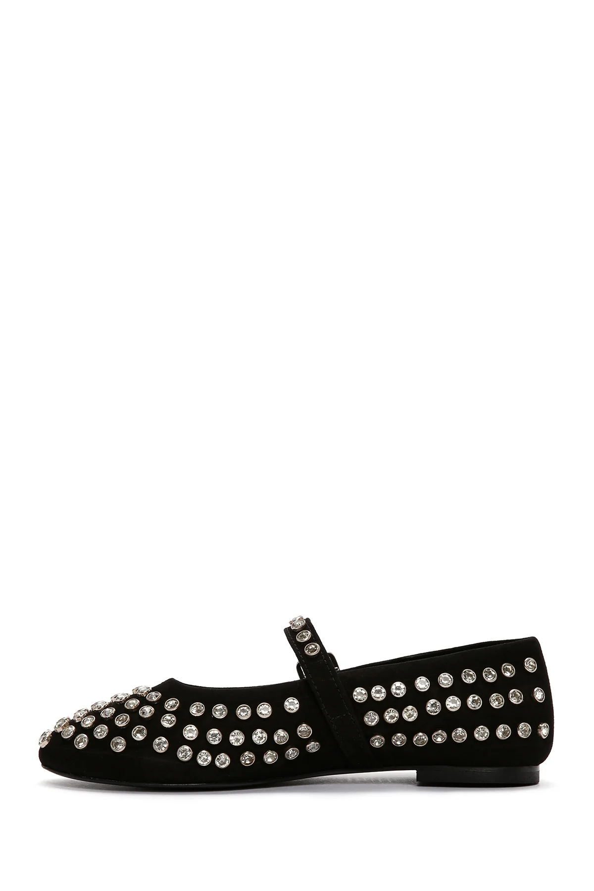 Kadın Siyah Taşlı Deri Babet - Image 2