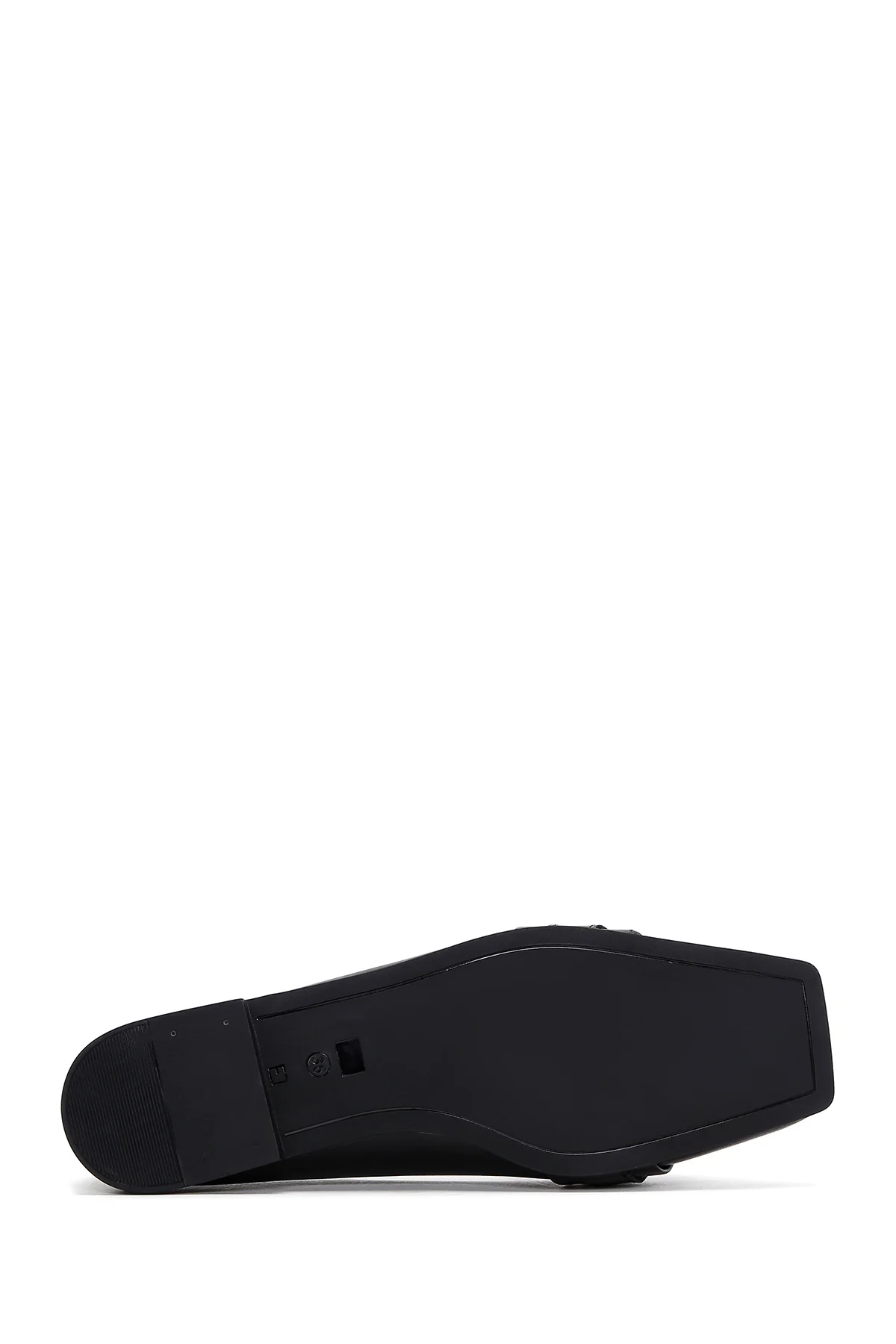 Kadın Siyah Taşlı Deri Loafer - Image 4