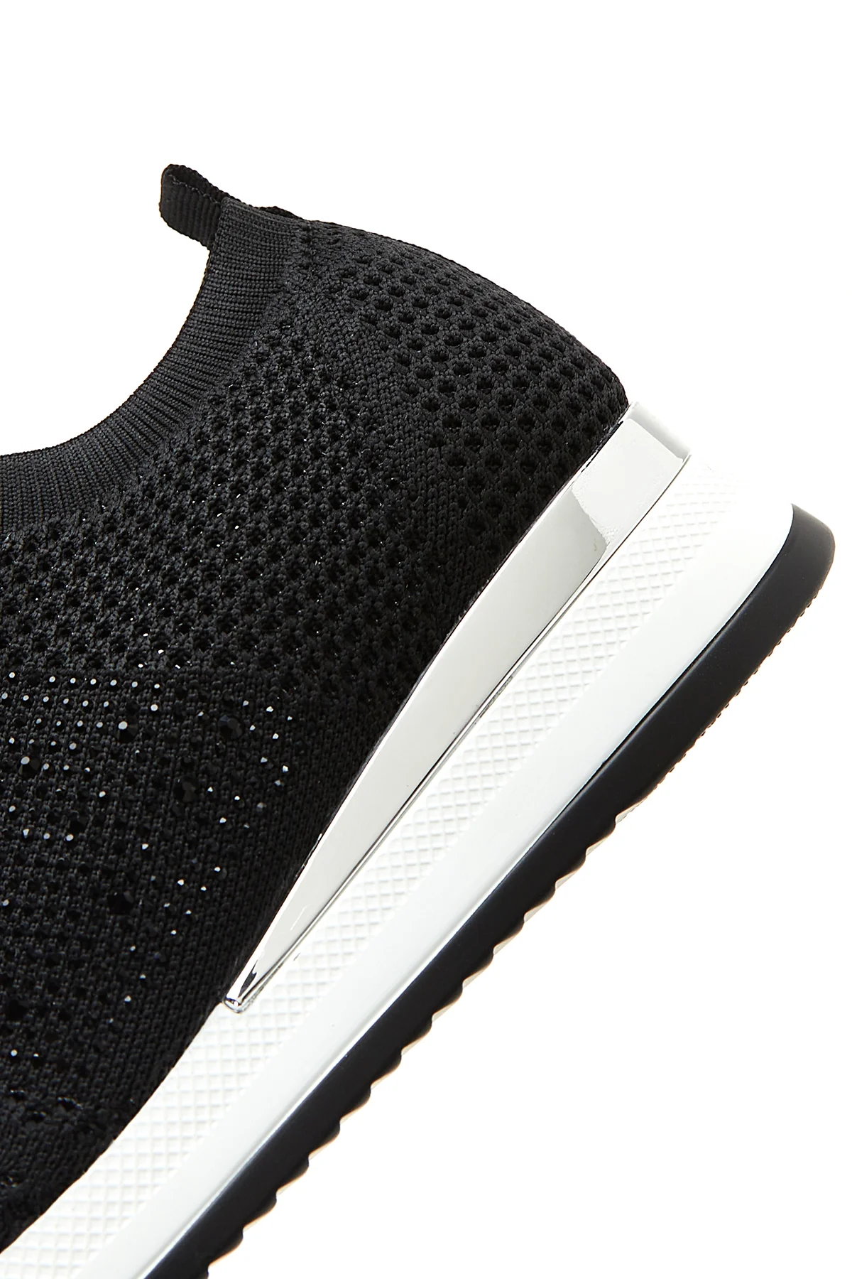 Kadın Siyah Taşlı Kalın Tabanlı Sneaker - Image 8