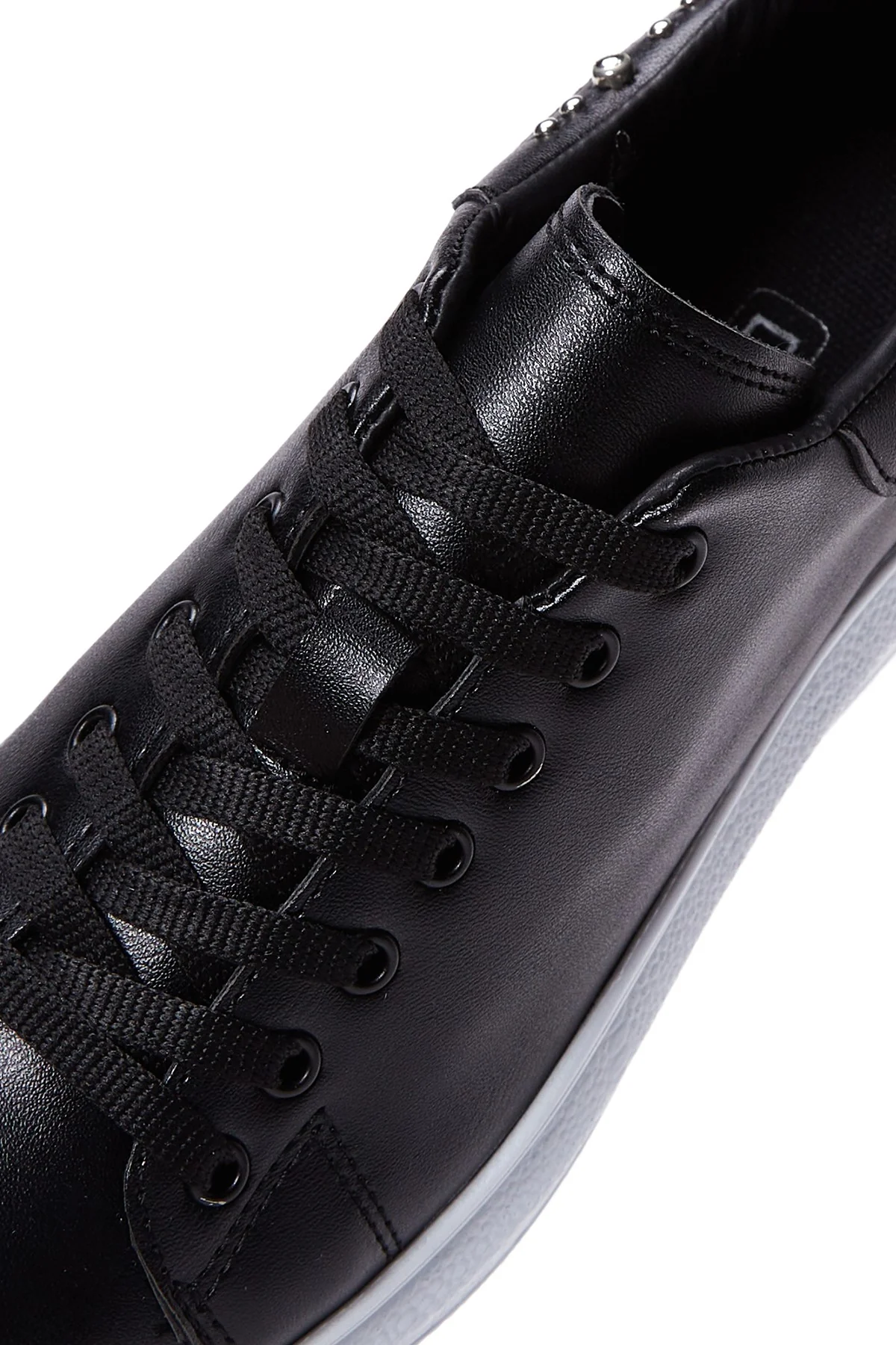Kadın Siyah Taşlı Kalın Tabanlı Sneaker - Image 8