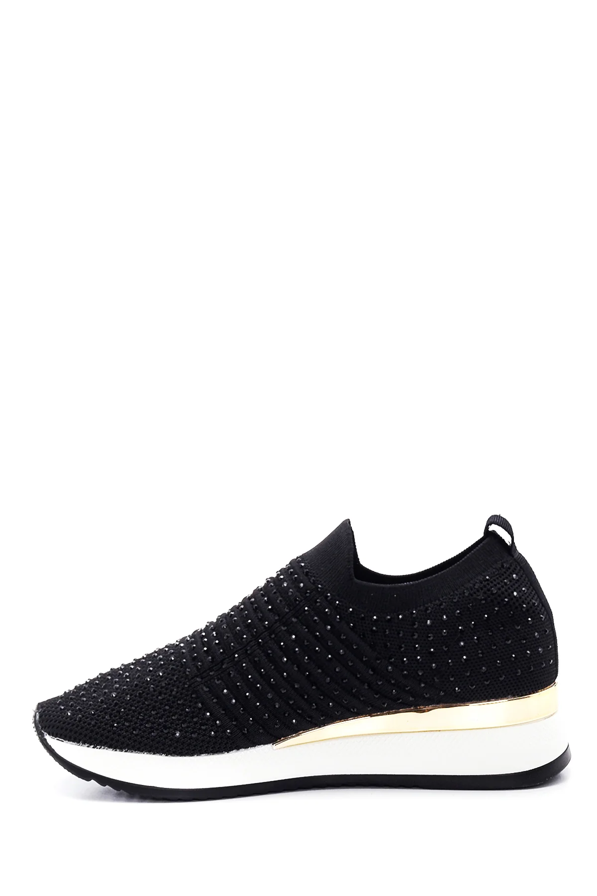 Kadın Siyah Taşlı Sneaker - Image 2