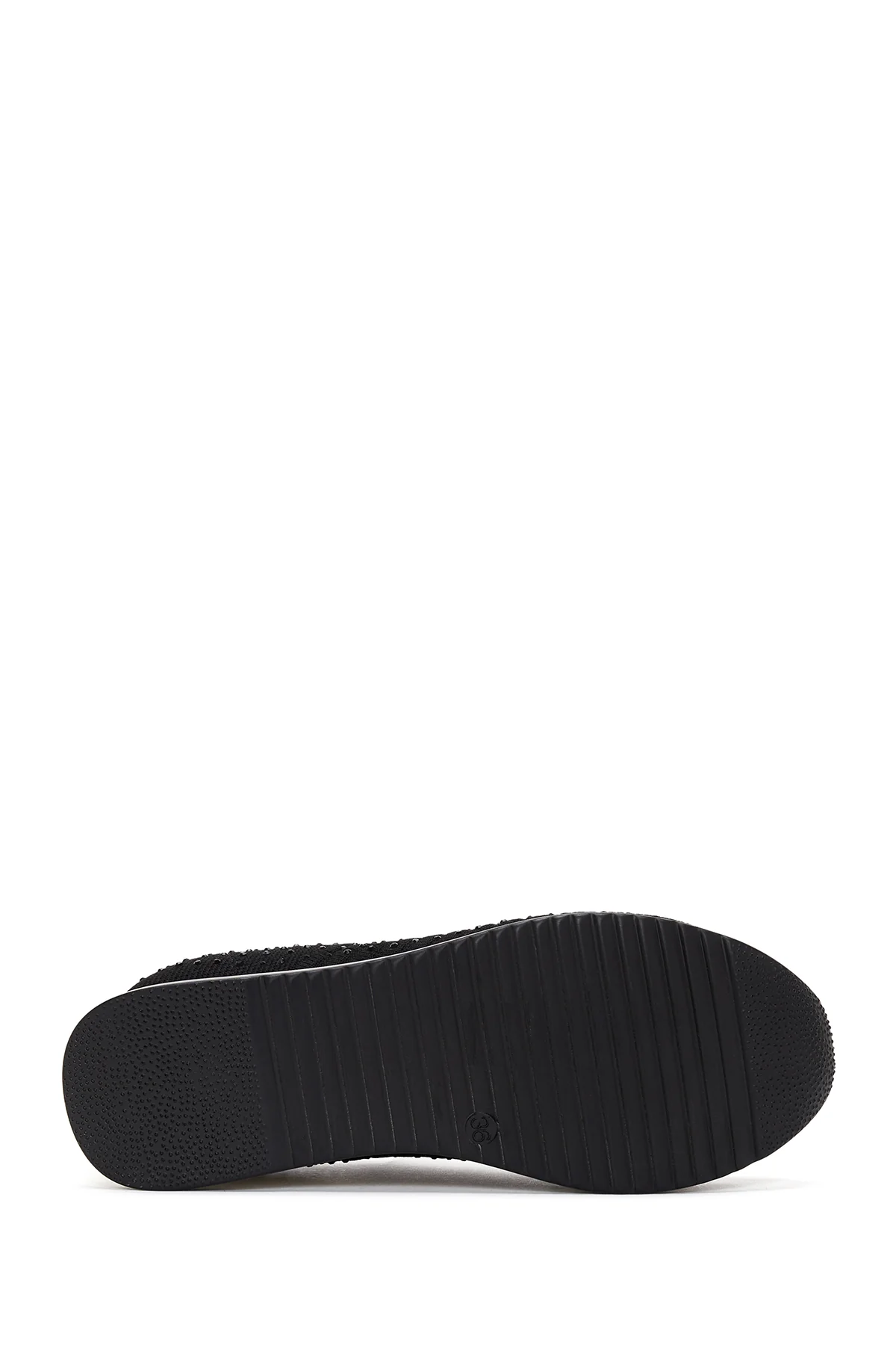 Kadın Siyah Taşlı Sneaker - Image 4