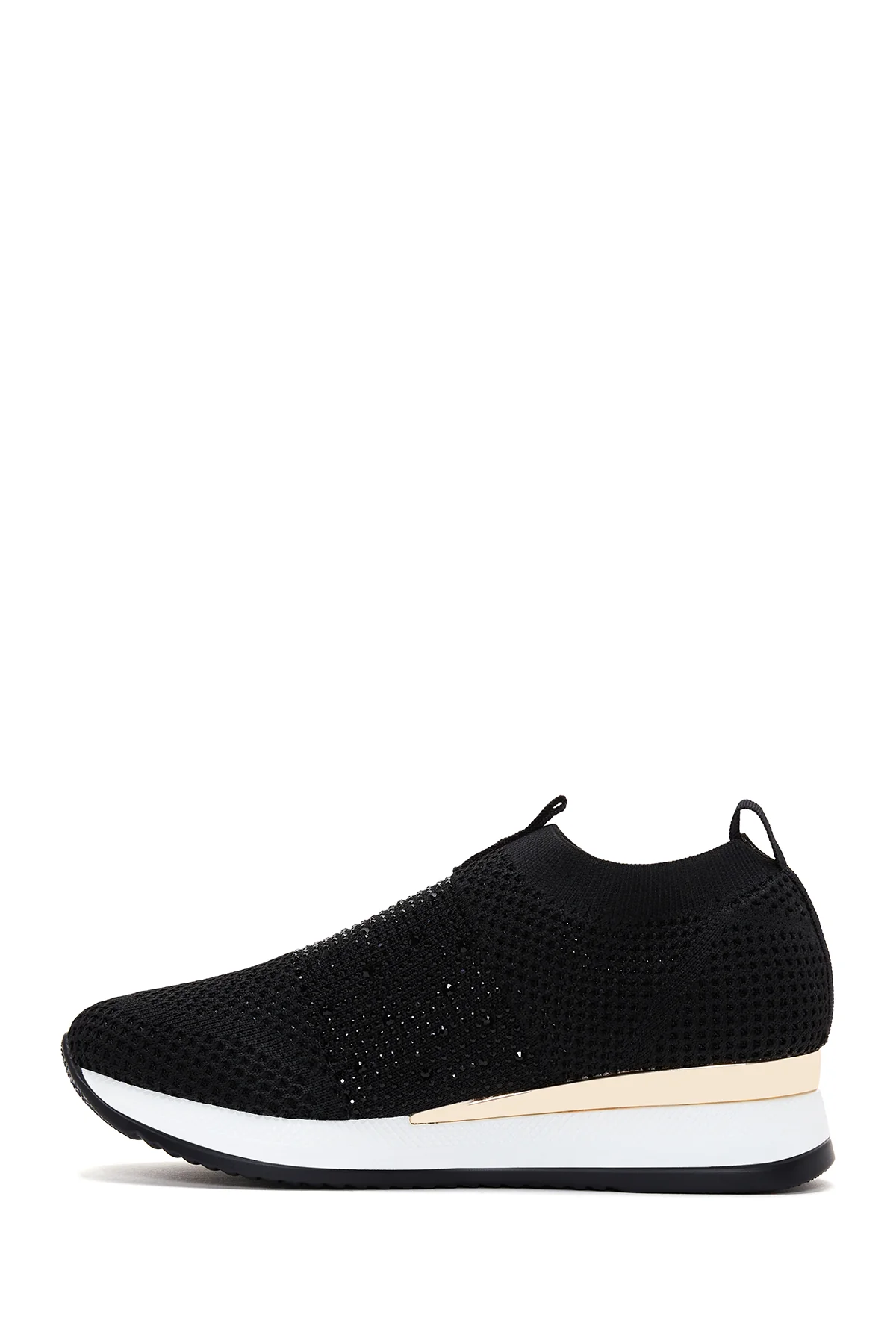 Kadın Siyah Taşlı Sneaker - Image 2