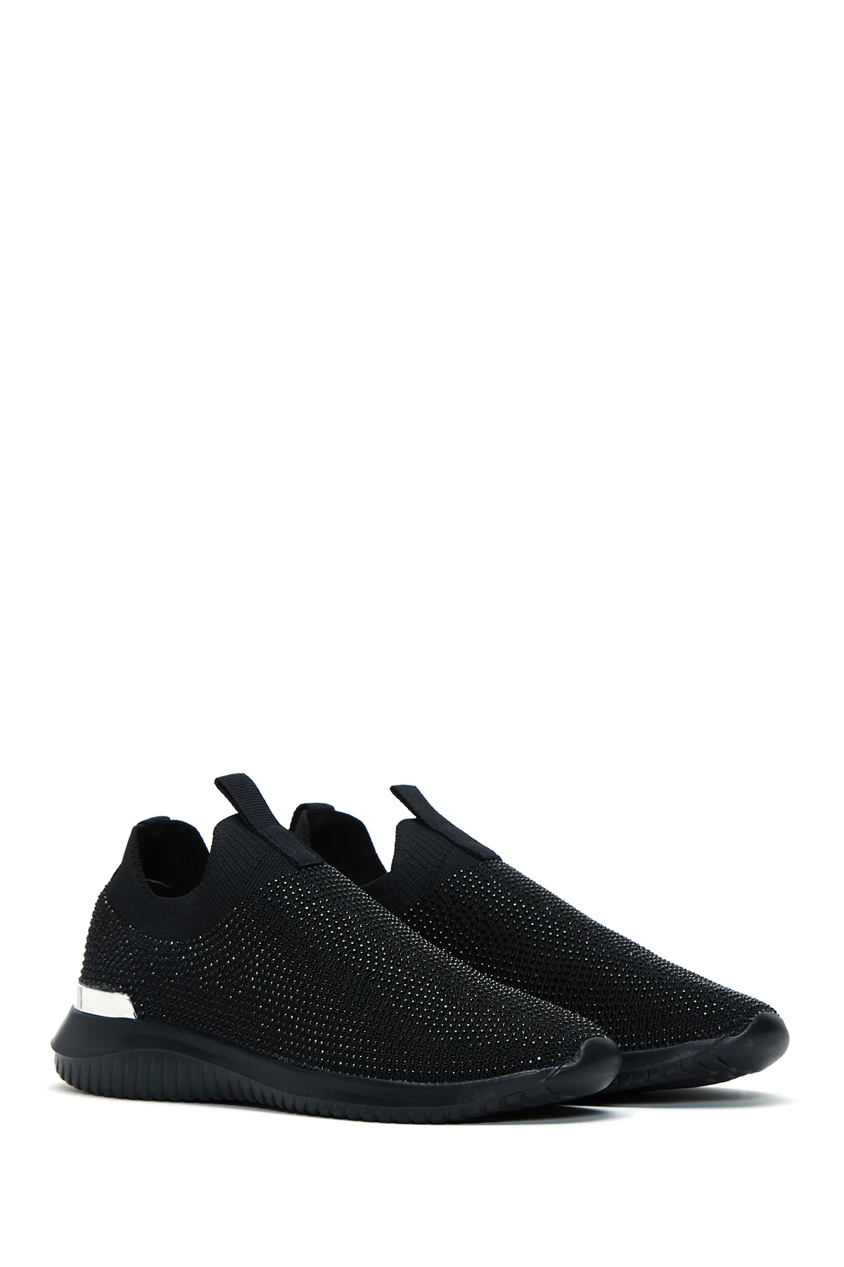 Kadın Siyah Taşlı Sneaker - Image 3