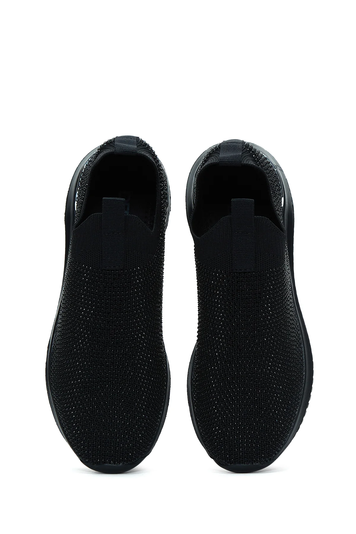 Kadın Siyah Taşlı Sneaker - Image 6