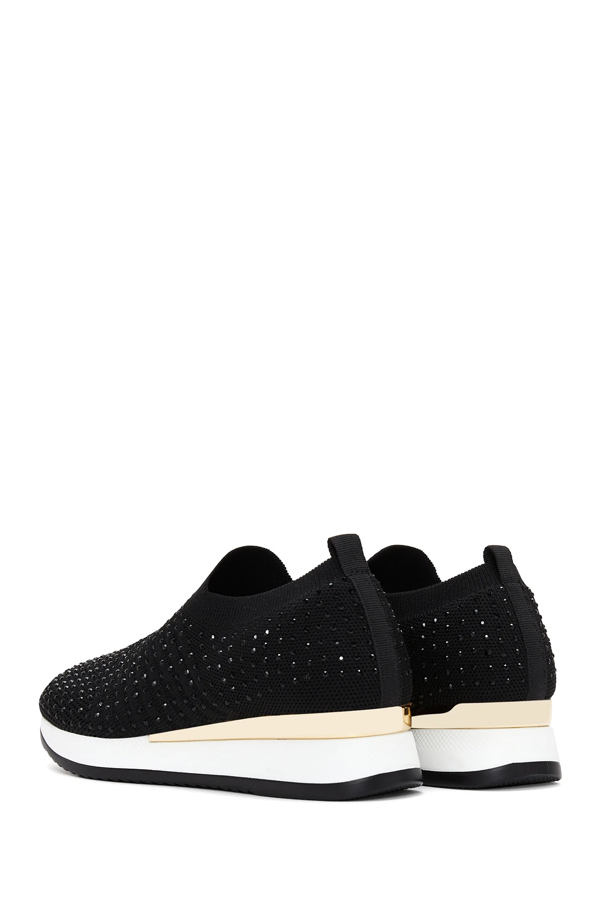 Kadın Siyah Taşlı Sneaker - Image 6