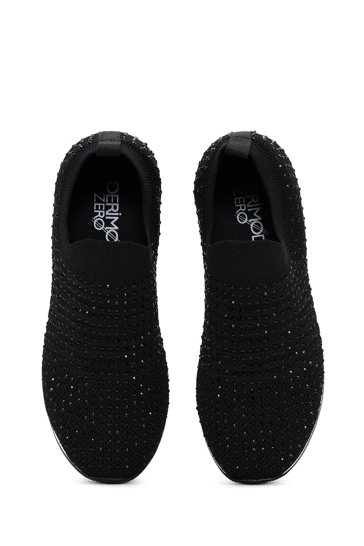 Kadın Siyah Taşlı Sneaker - Image 7