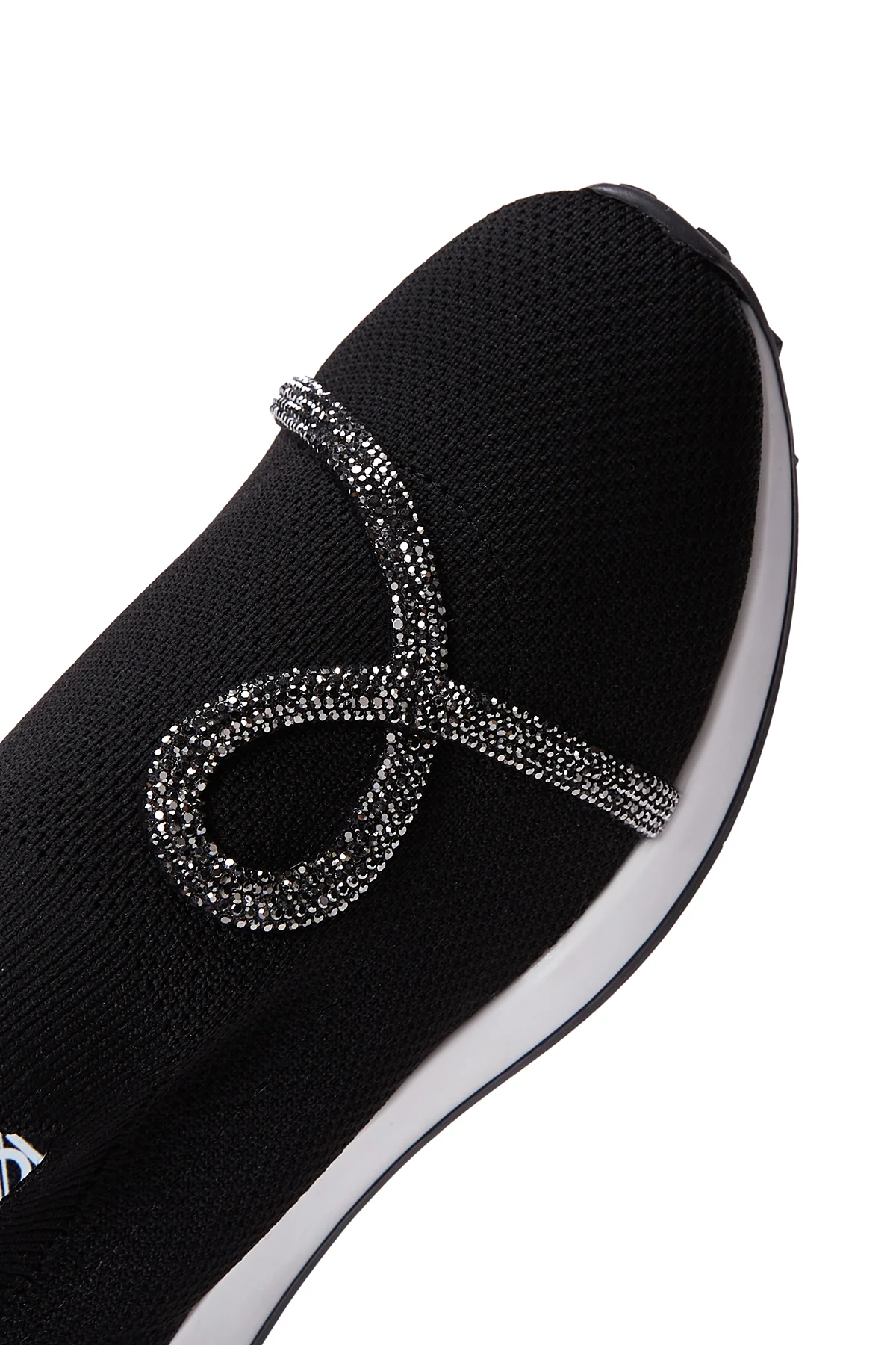 Kadın Siyah Taşlı Sneaker - Image 7