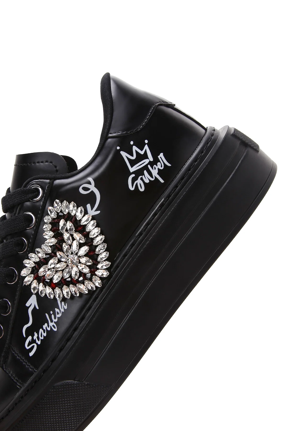 Kadın Siyah Taşlı Sneaker - Image 7