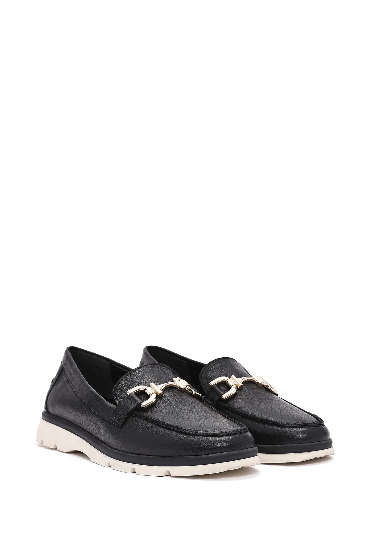 Kadın Siyah Toka Detaylı Comfort Loafer - Image 3