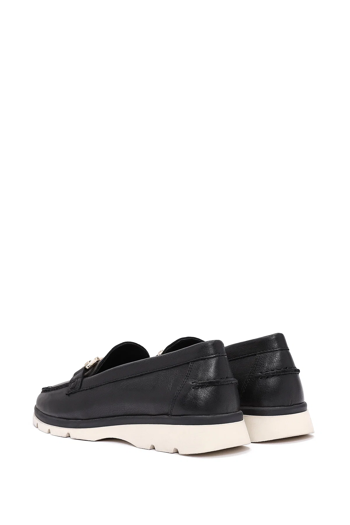 Kadın Siyah Toka Detaylı Comfort Loafer - Image 5