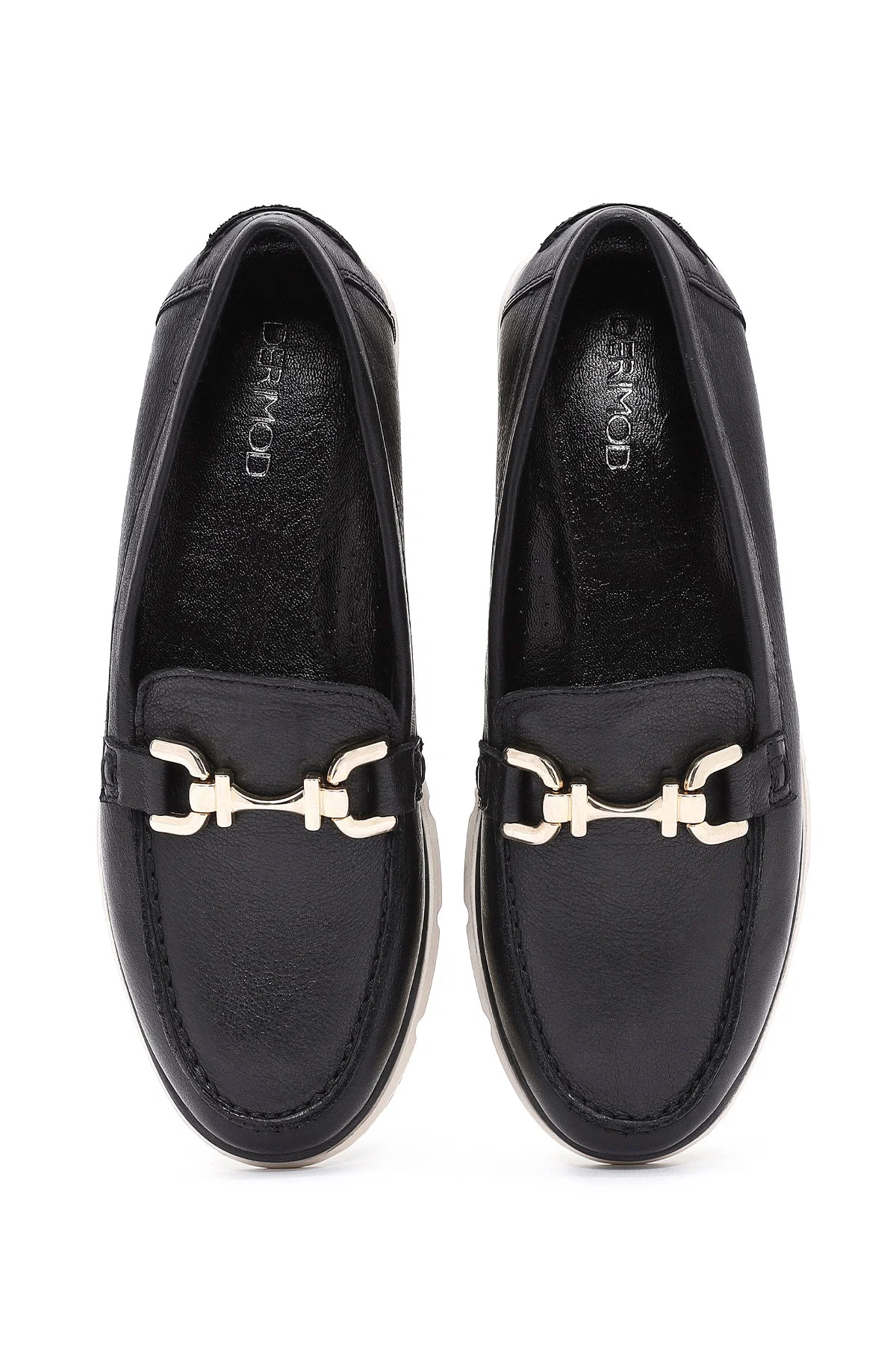 Kadın Siyah Toka Detaylı Comfort Loafer - Image 6