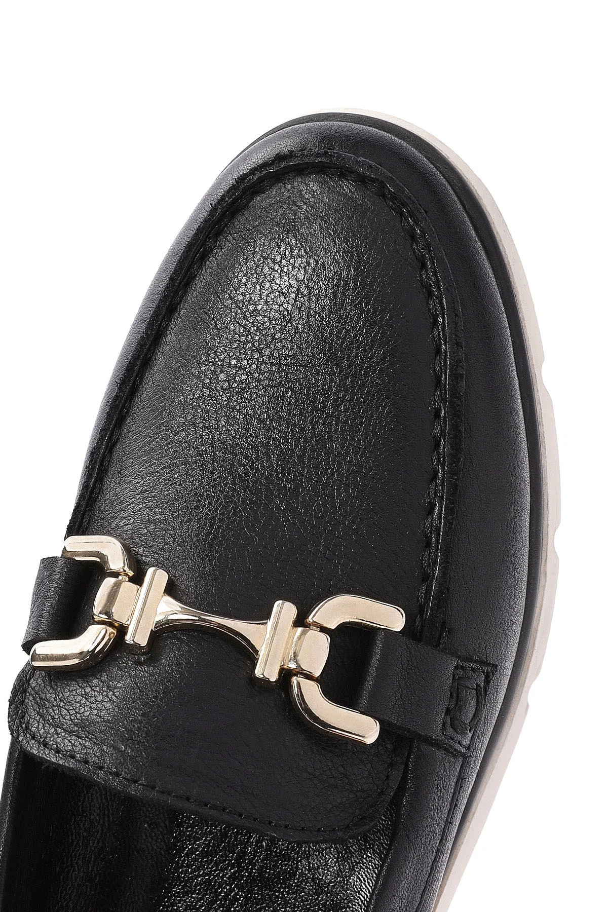 Kadın Siyah Toka Detaylı Comfort Loafer - Image 7