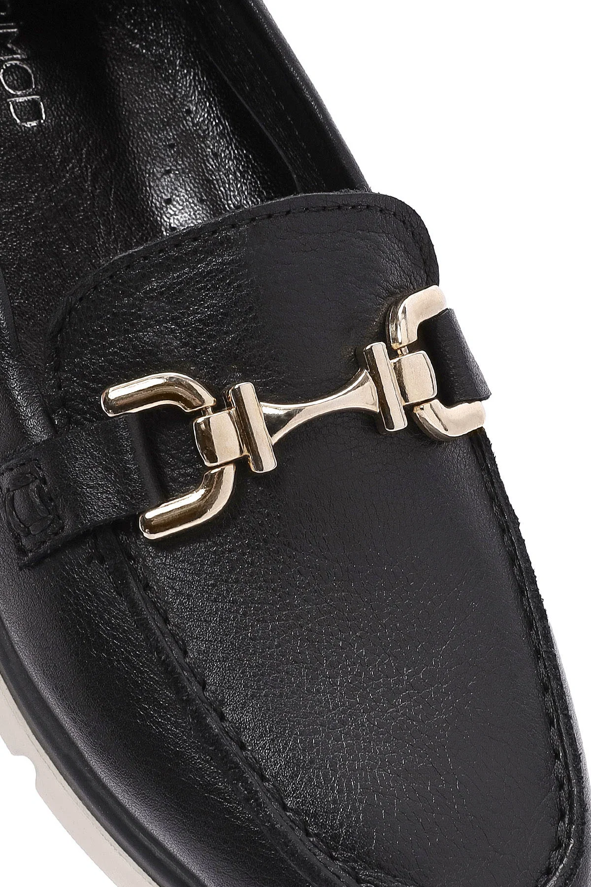 Kadın Siyah Toka Detaylı Comfort Loafer - Image 8