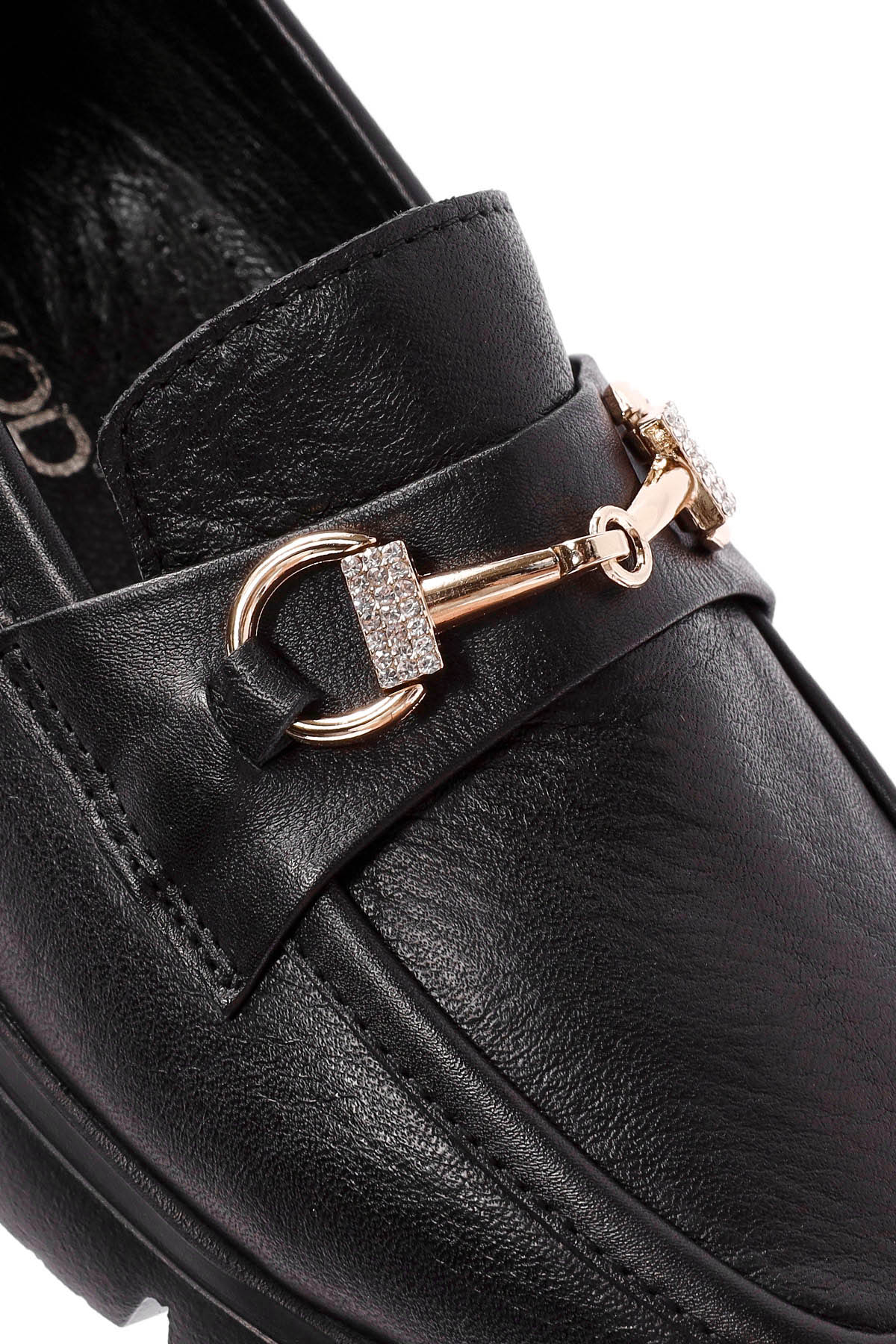Kadın Siyah Toka Detaylı Deri Comfort Loafer - Image 10