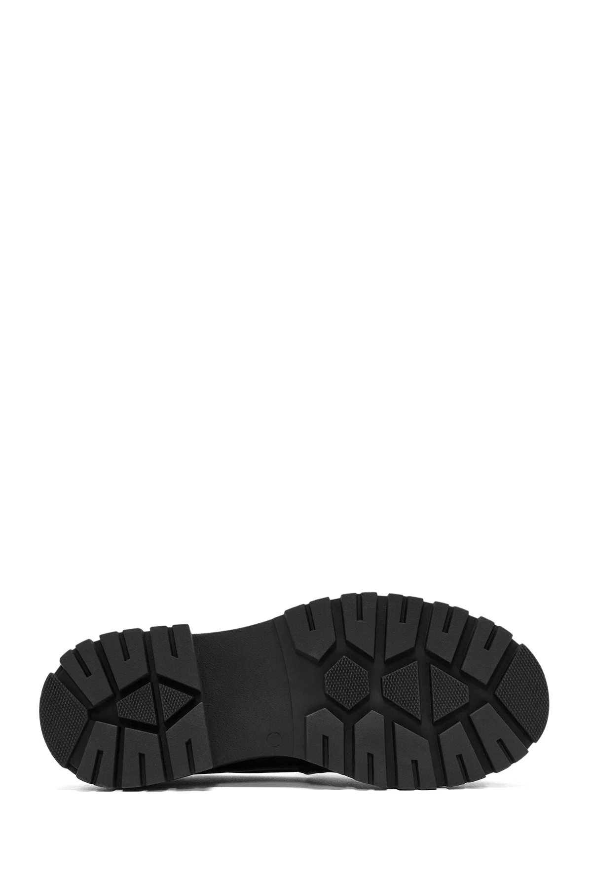 Kadın Siyah Toka Detaylı Deri Maskülen Loafer - Image 4