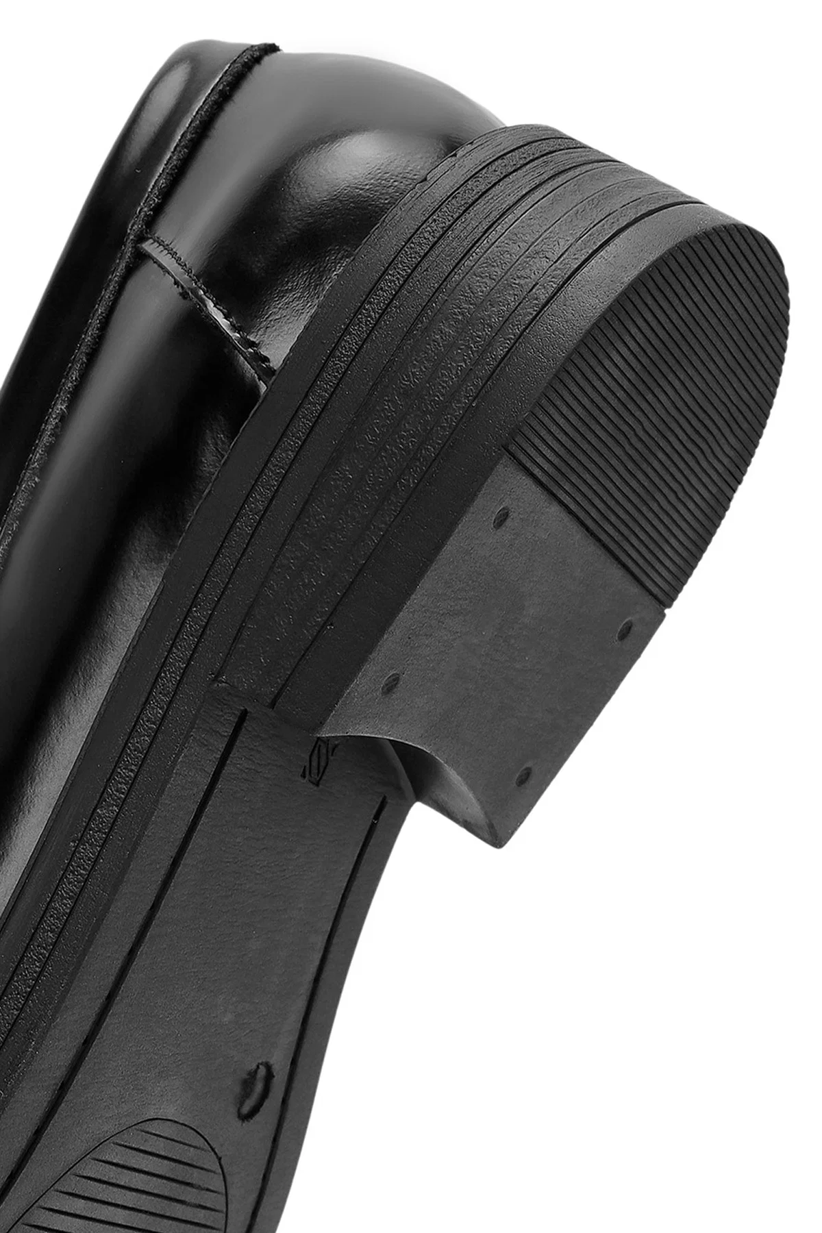 Kadın Siyah Toka Detaylı Deri Maskülen Loafer - Image 8