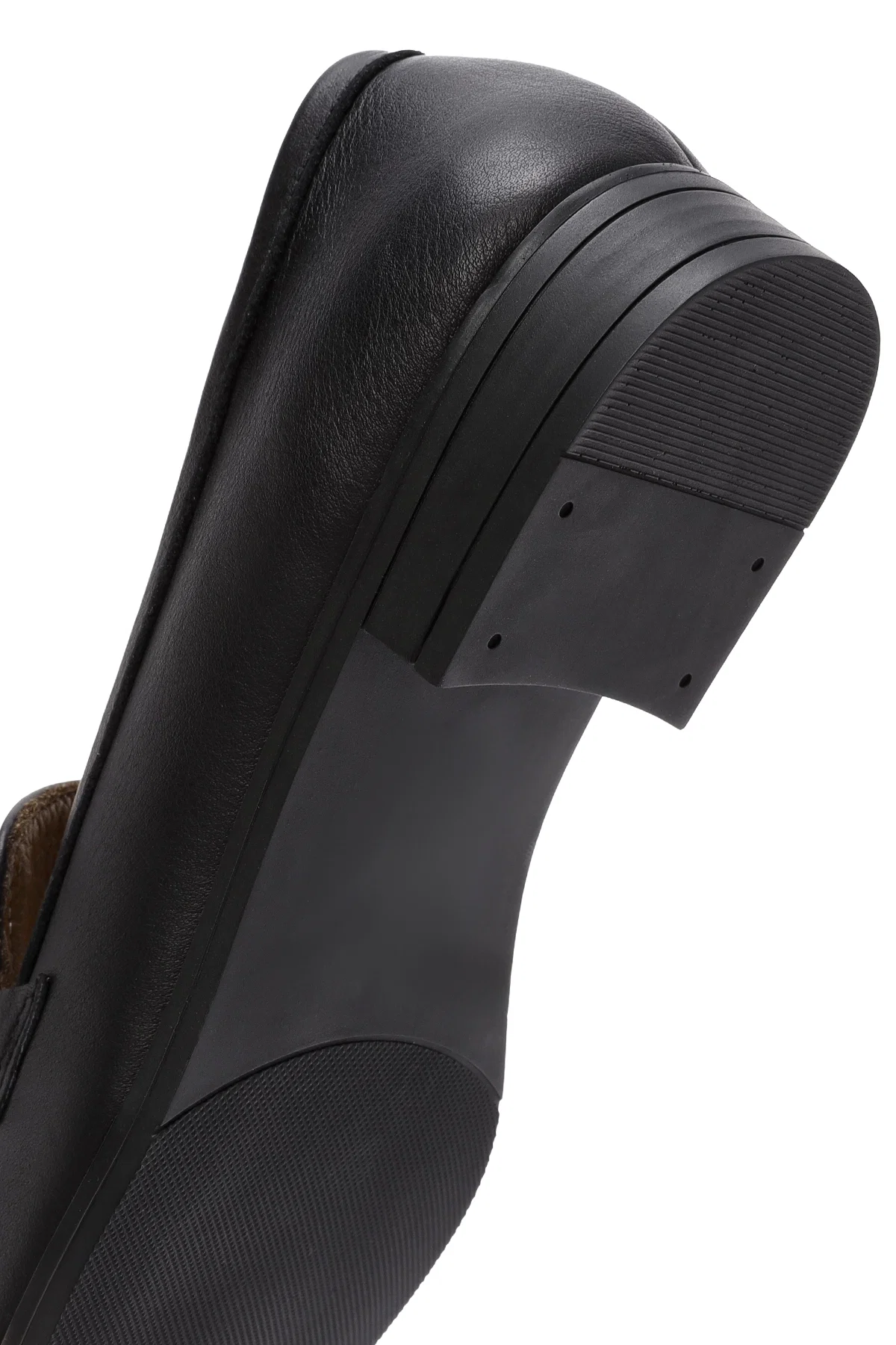 Kadın Siyah Toka Detaylı Deri Maskülen Loafer - Image 8