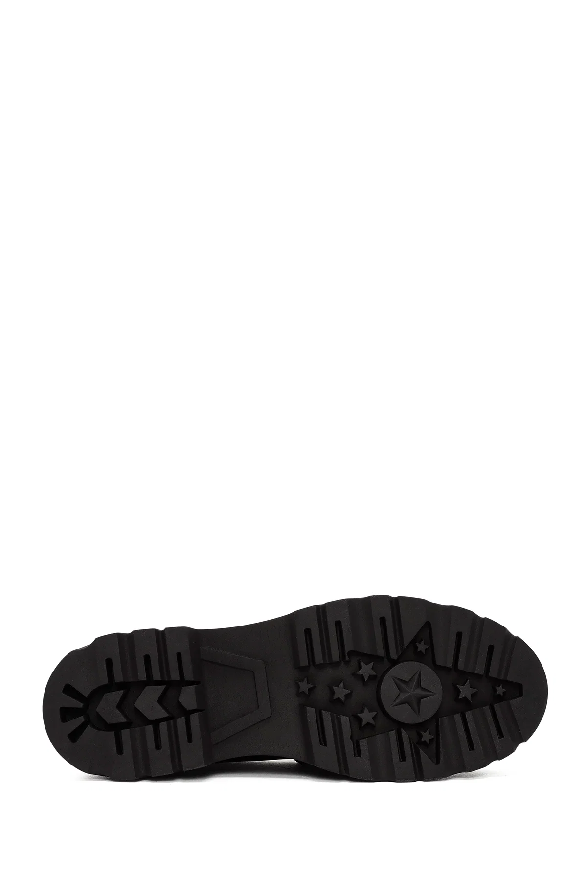Kadın Siyah Toka Detaylı Deri Maskülen Loafer - Image 4