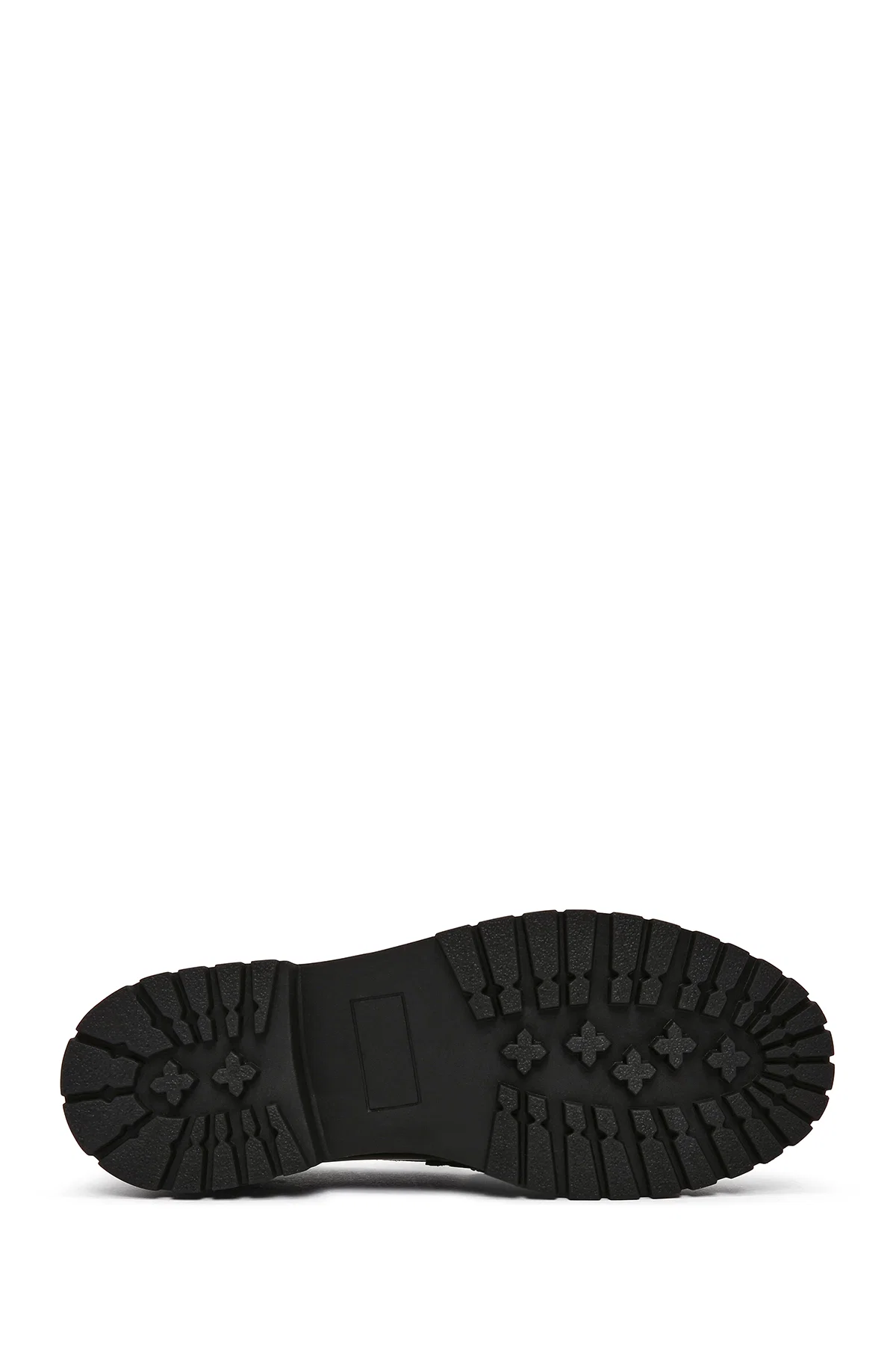 Kadın Siyah Toka Detaylı Kalın Tabanlı Deri Maskülen Loafer - Image 4