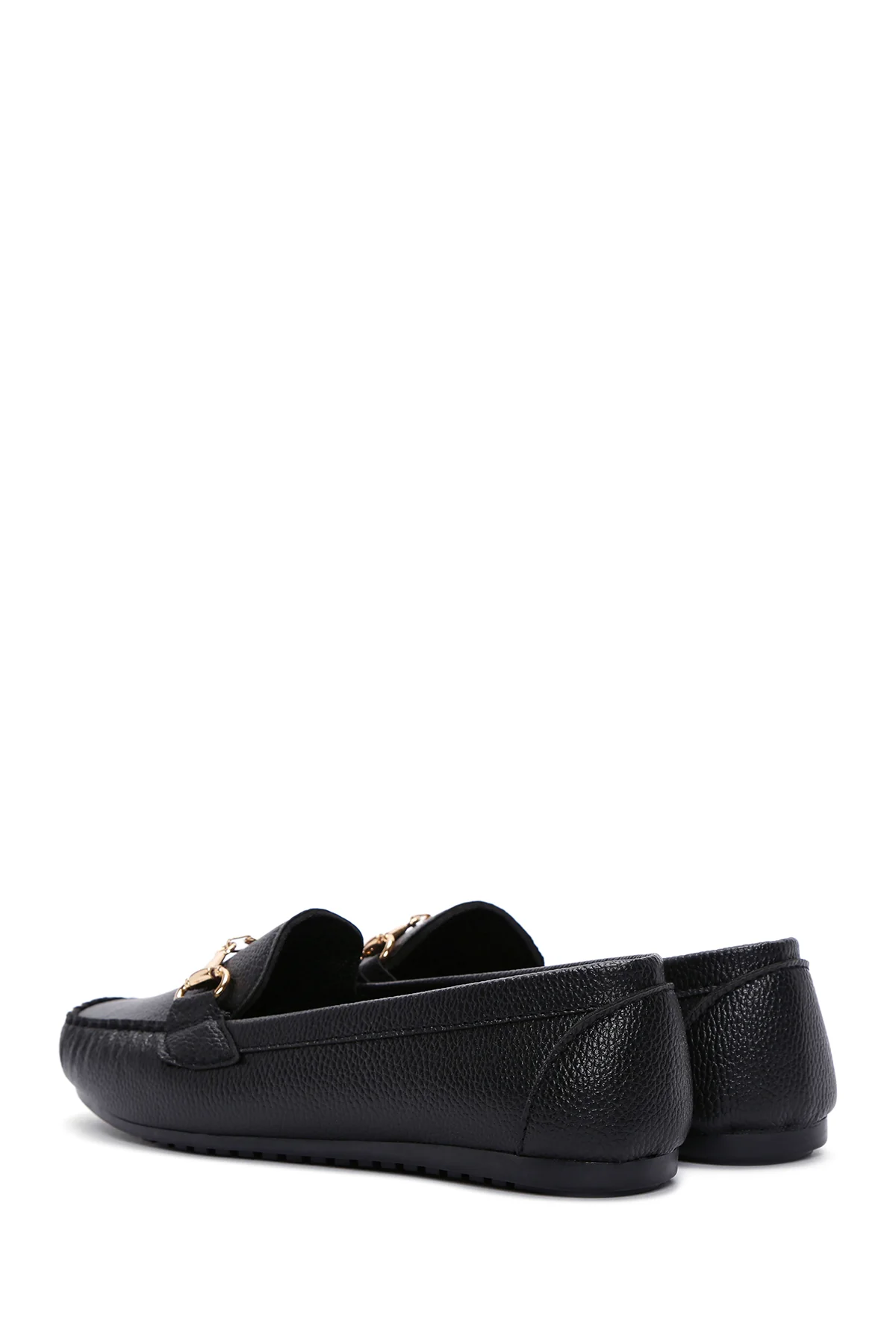 Kadın Siyah Toka Detaylı Loafer - Image 5
