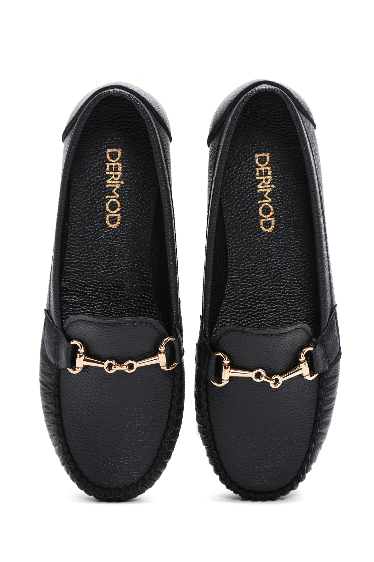Kadın Siyah Toka Detaylı Loafer - Image 7