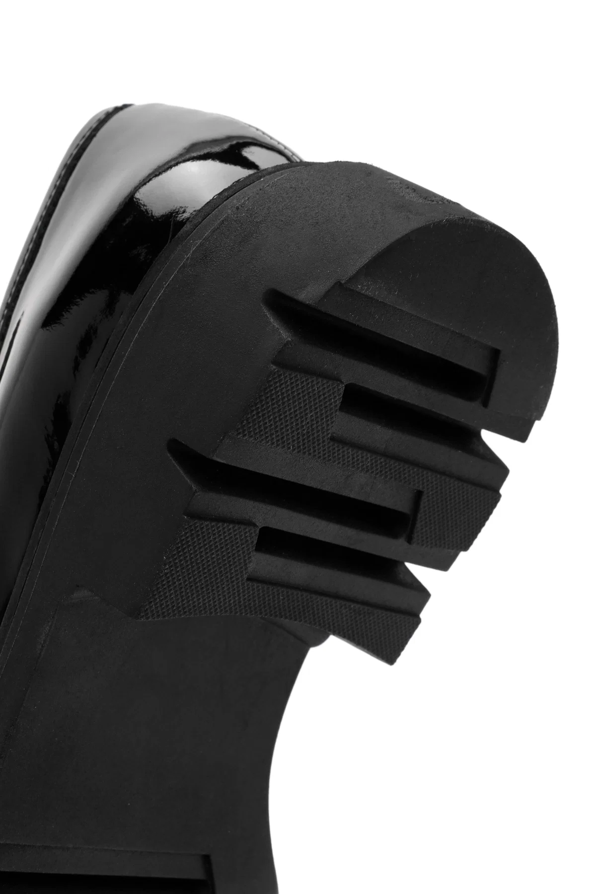 Kadın Siyah Toka Detaylı Rugan Deri Maskülen Loafer - Image 8