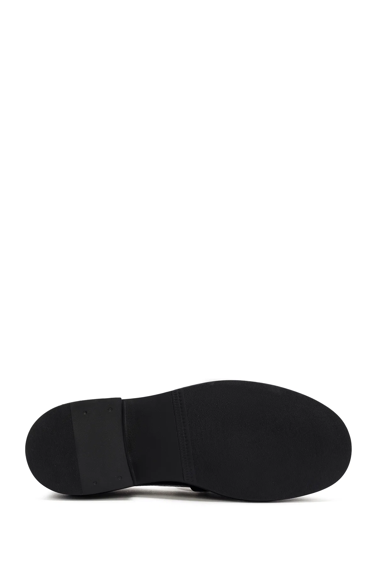 Kadın Siyah Toka Detaylı Rugan Maskülen Loafer - Image 4