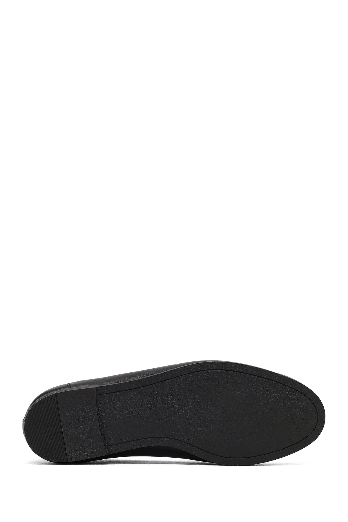 Kadın Siyah Tokalı Deri Loafer - Image 4