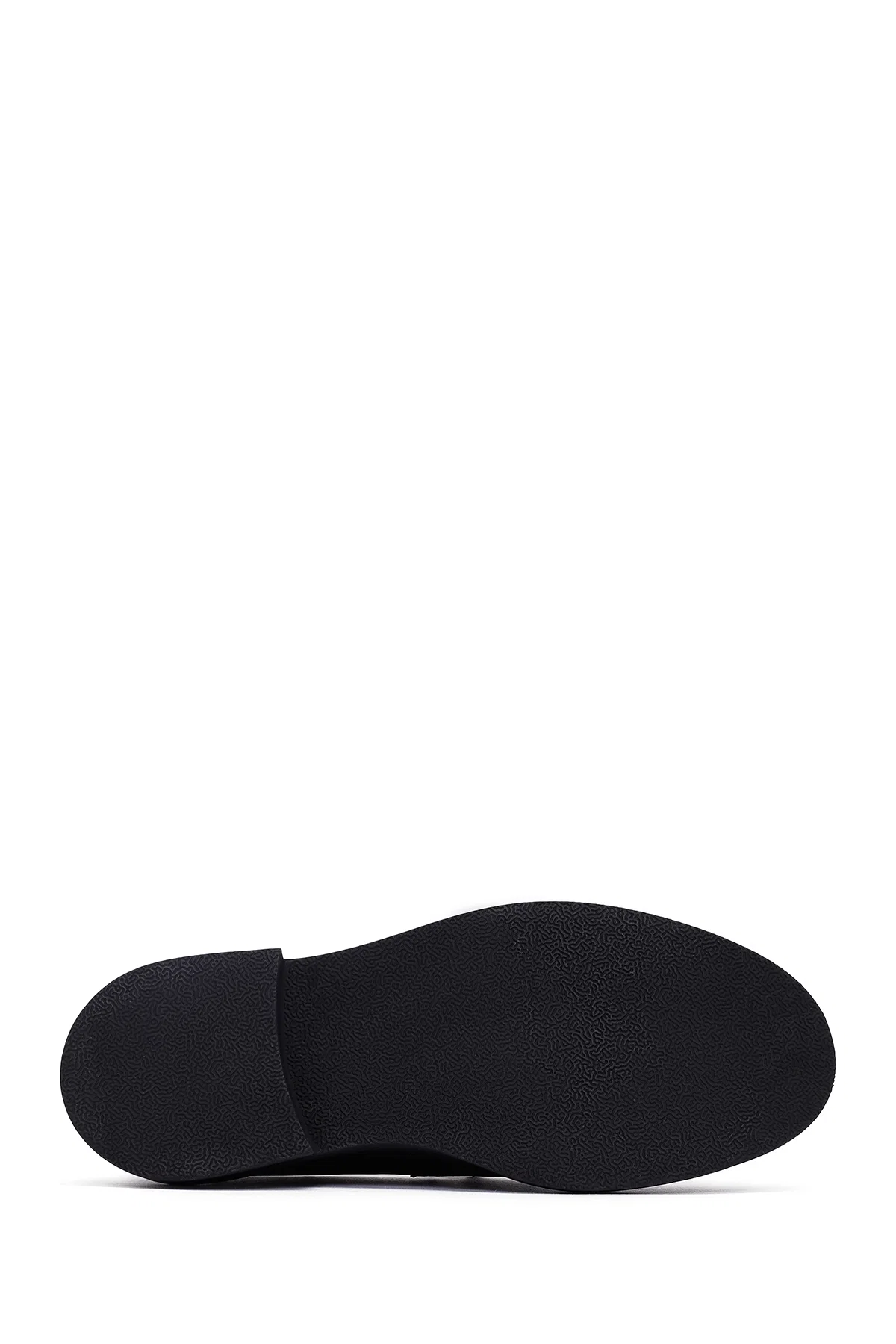 Kadın Siyah Tokalı Deri Maskülen Loafer - Image 4
