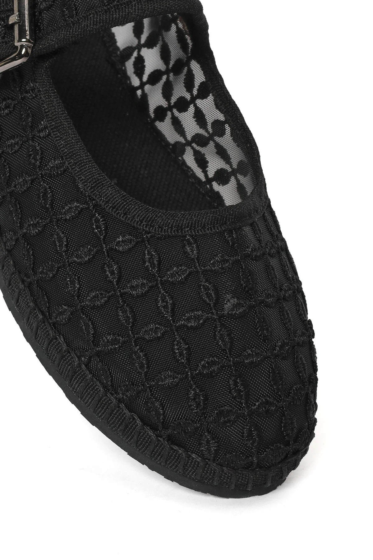 Kadın Siyah Tokalı Espadril - Image 9
