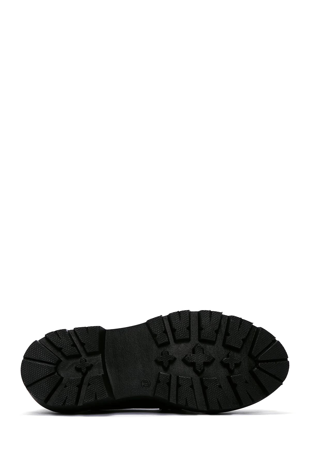 Kadın Siyah Tokalı Kalın Tabanlı Maskülen Loafer - Image 5