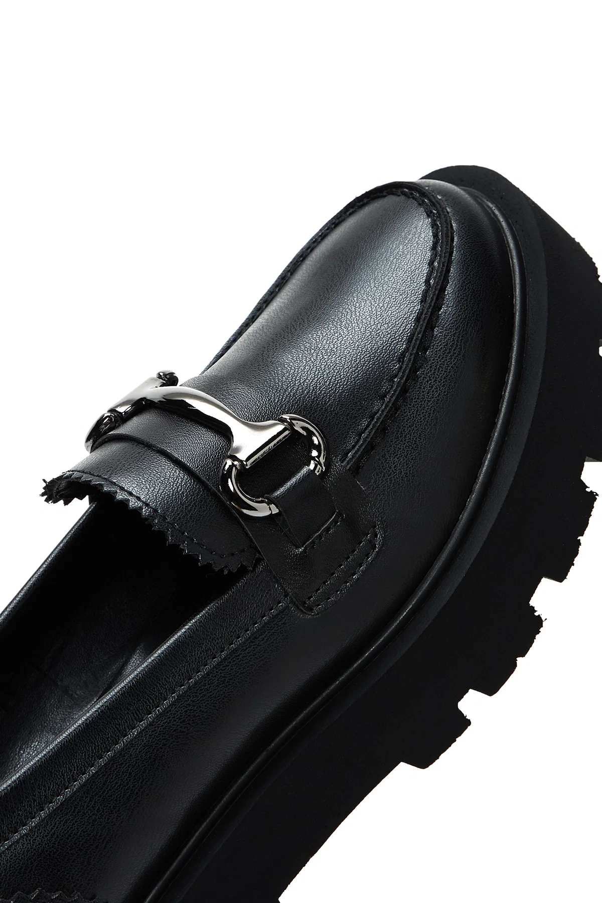 Kadın Siyah Tokalı Loafer - Image 8