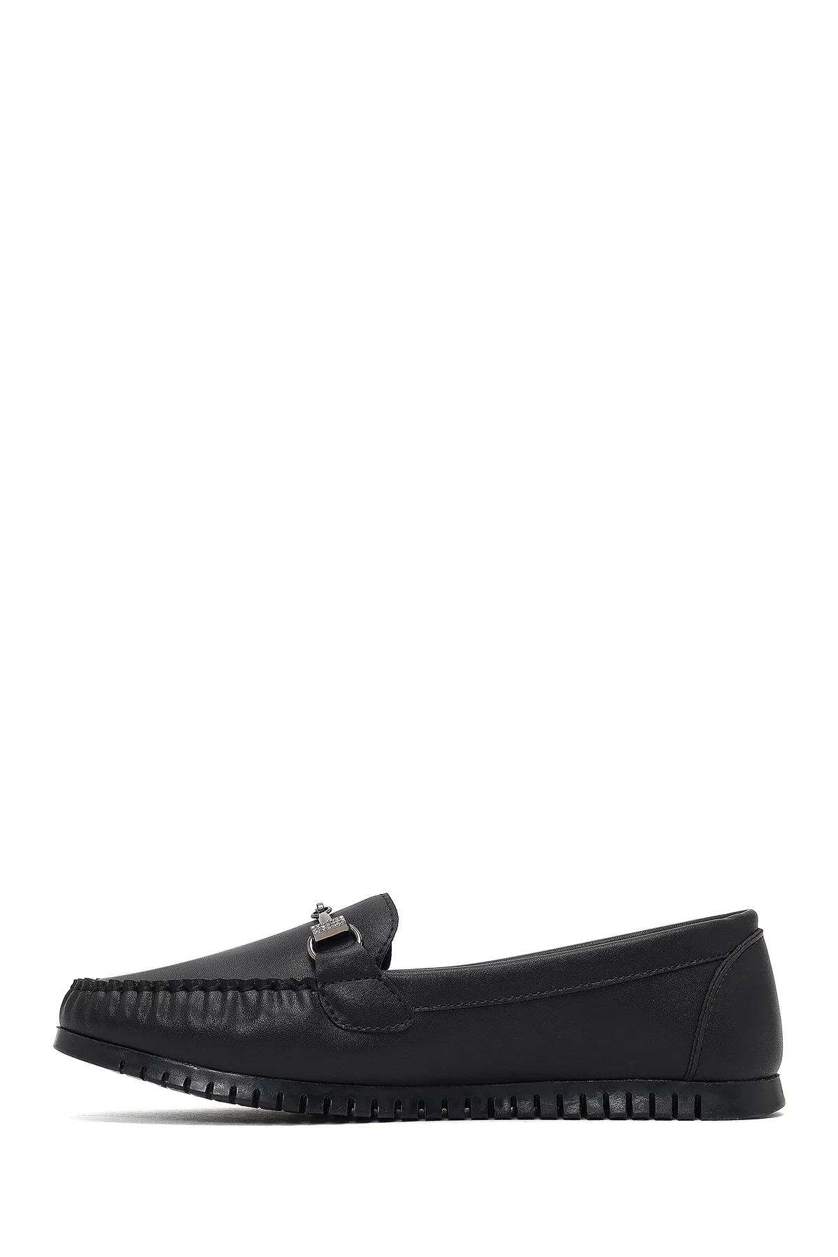 Kadın Siyah Tokalı Loafer - Image 2