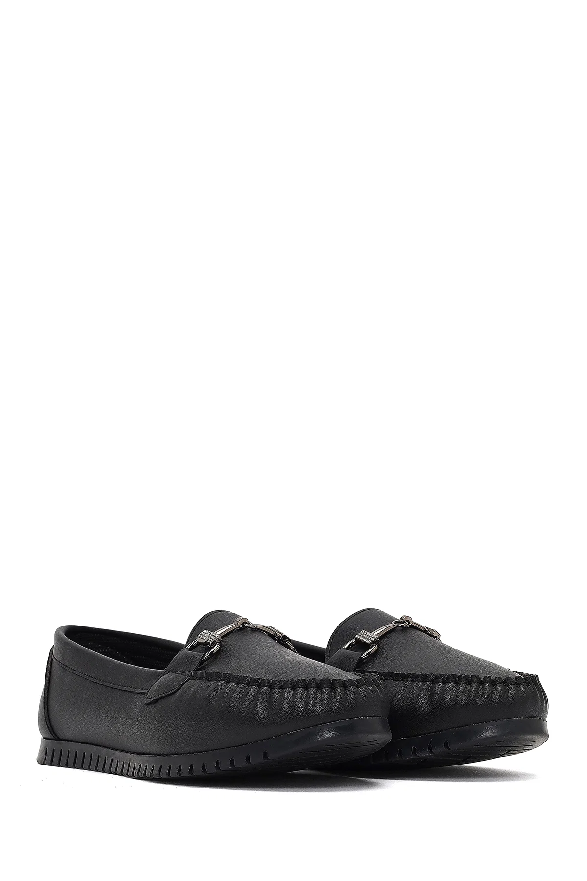 Kadın Siyah Tokalı Loafer - Image 3