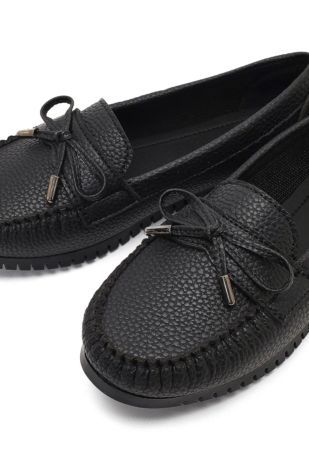 Kadın Siyah Tokalı Loafer - Image 11