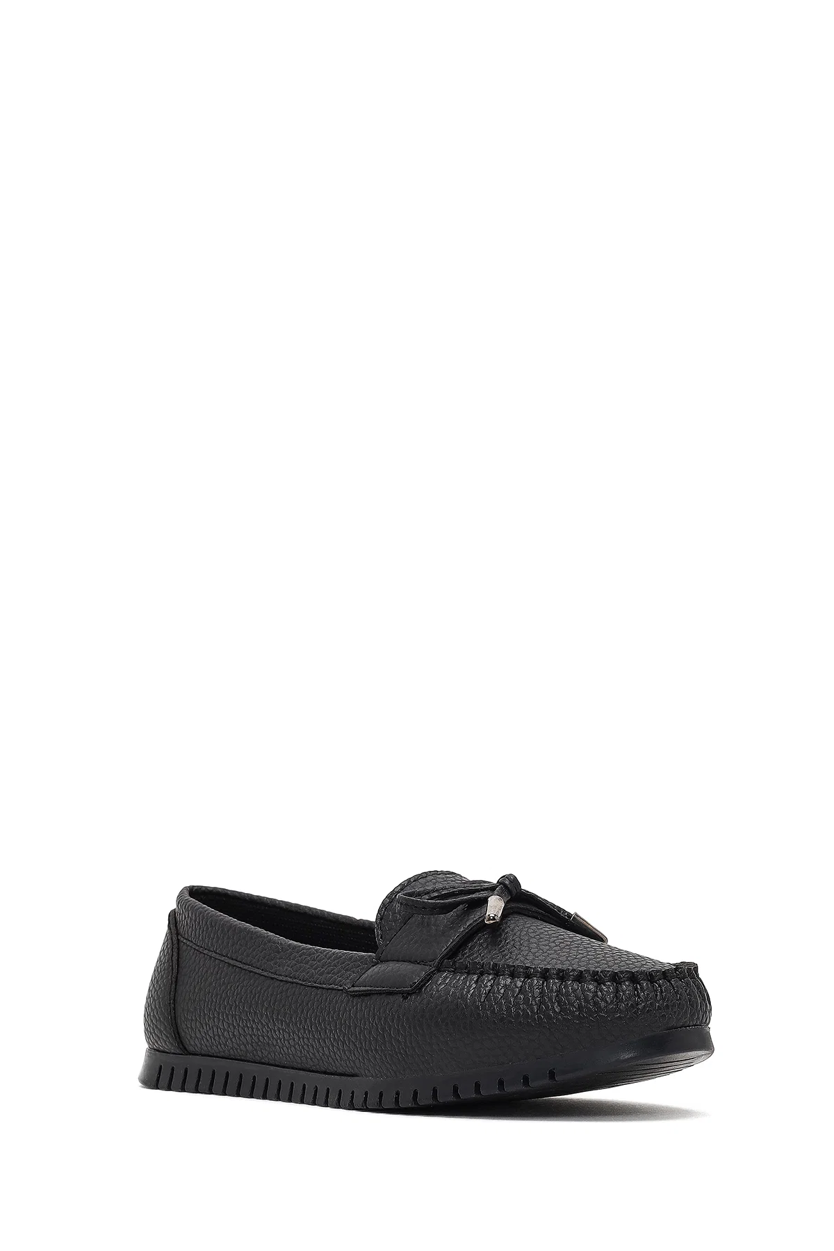 Kadın Siyah Tokalı Loafer - Image 6