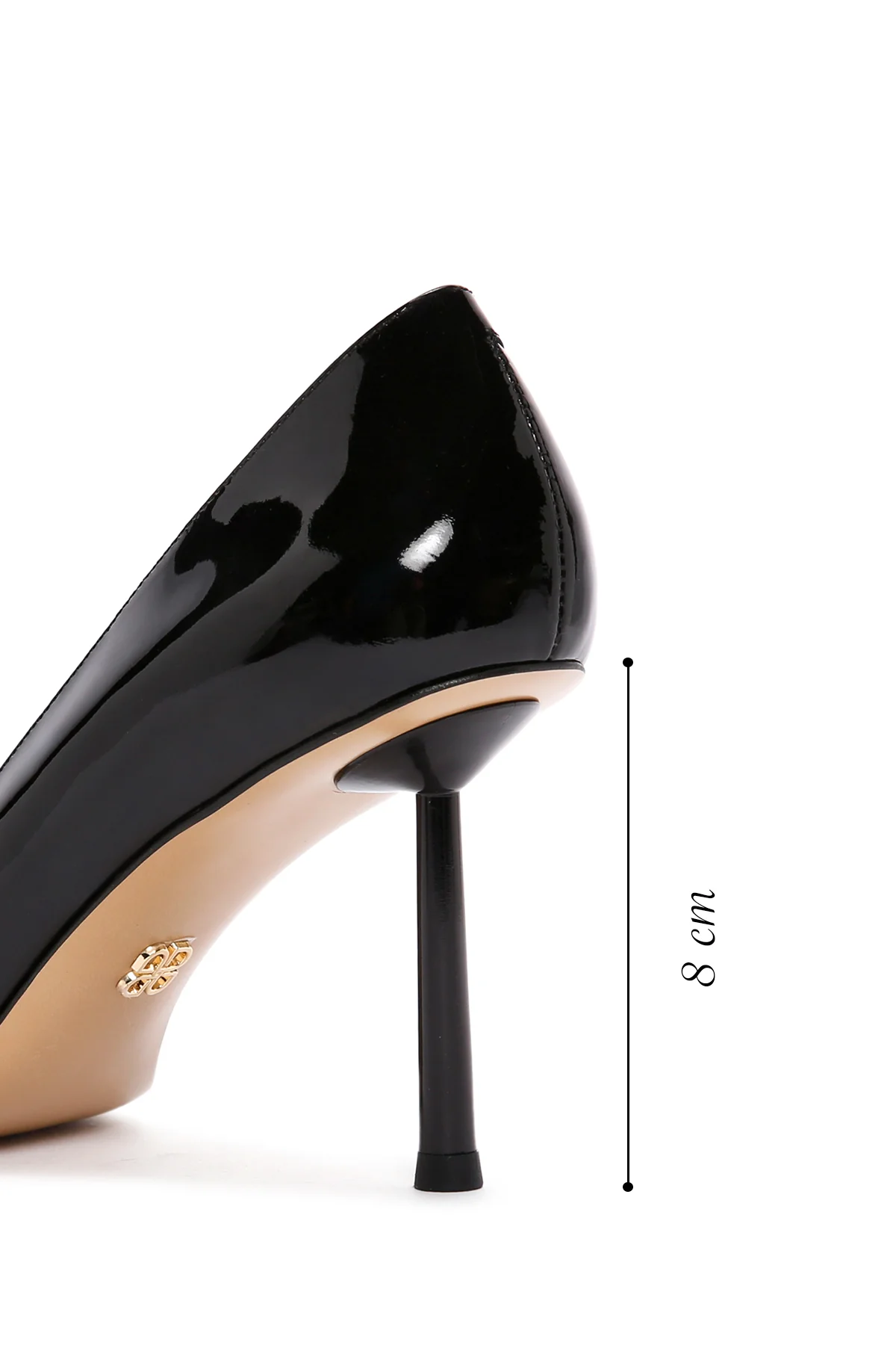 Kadın Siyah Topuklu Deri Stiletto - Image 2