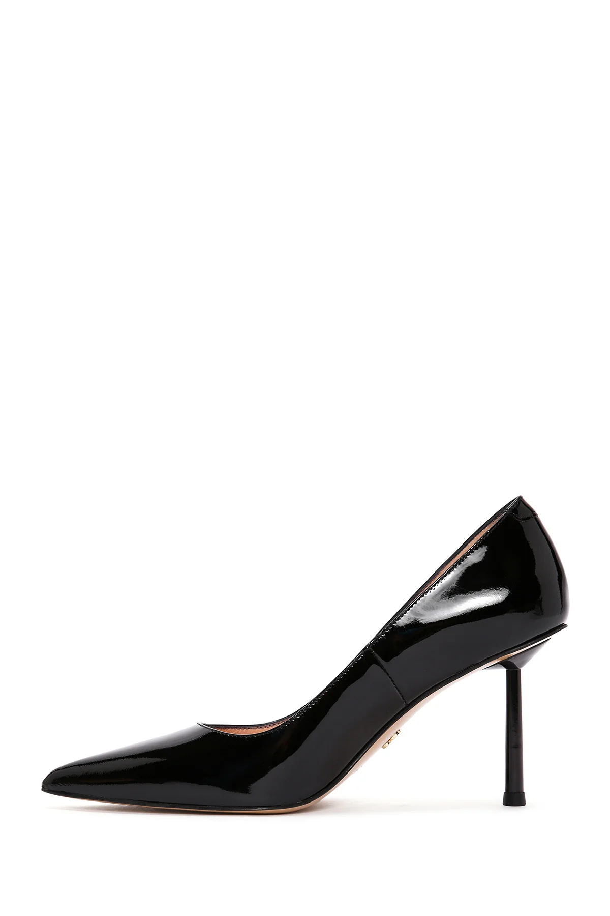 Kadın Siyah Topuklu Deri Stiletto - Image 3