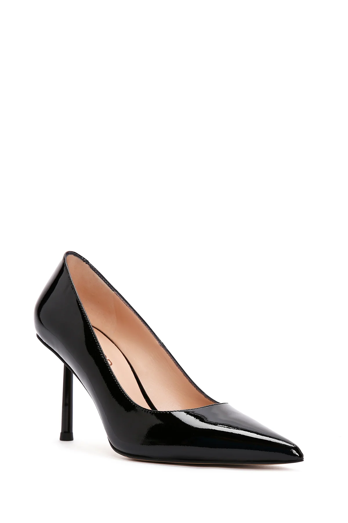 Kadın Siyah Topuklu Deri Stiletto - Image 7