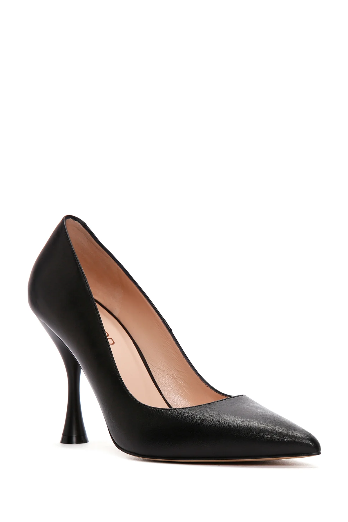Kadın Siyah Topuklu Deri Stiletto - Image 8