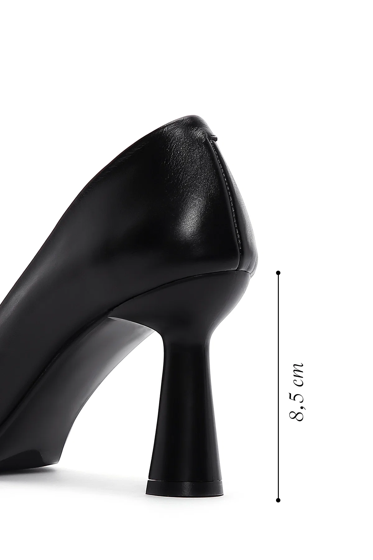 Kadın Siyah Topuklu Deri Stiletto - Image 2