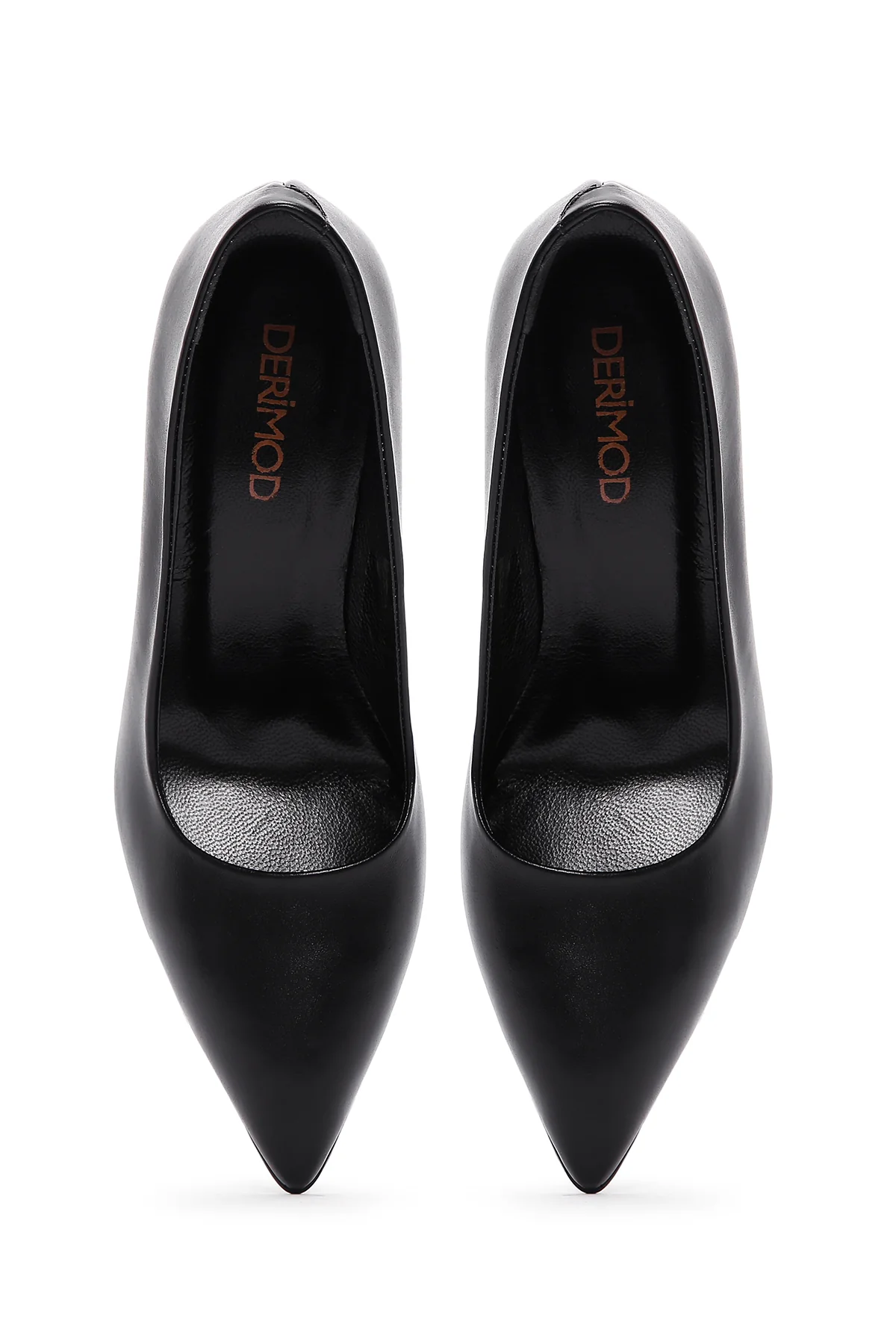 Kadın Siyah Topuklu Deri Stiletto - Image 6
