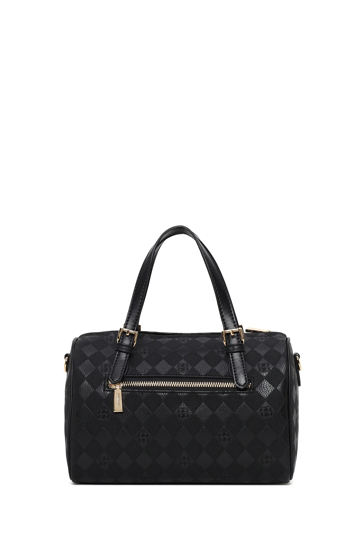 Kadın Siyah Uzun Askılı Baskılı Kol Çantası - Image 3