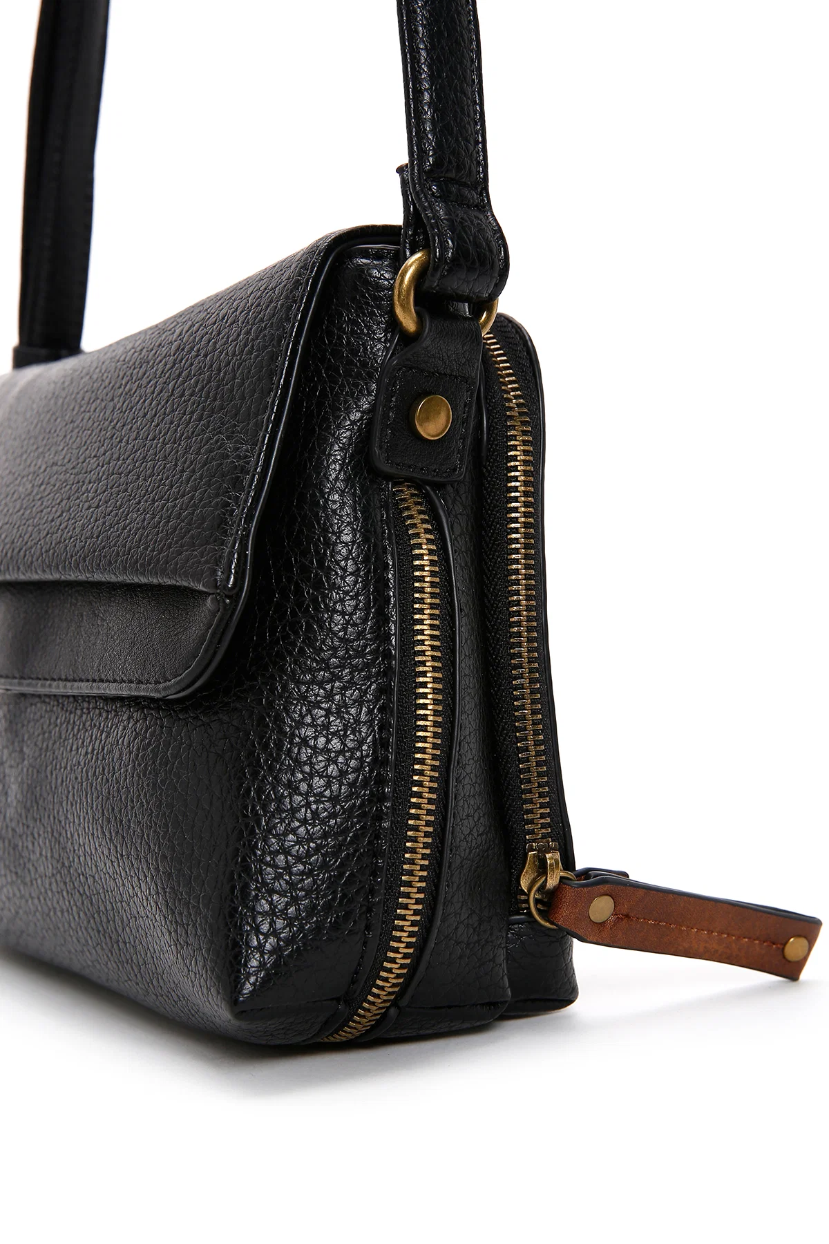 Kadın Siyah Uzun Askılı Çapraz Çanta - Image 7