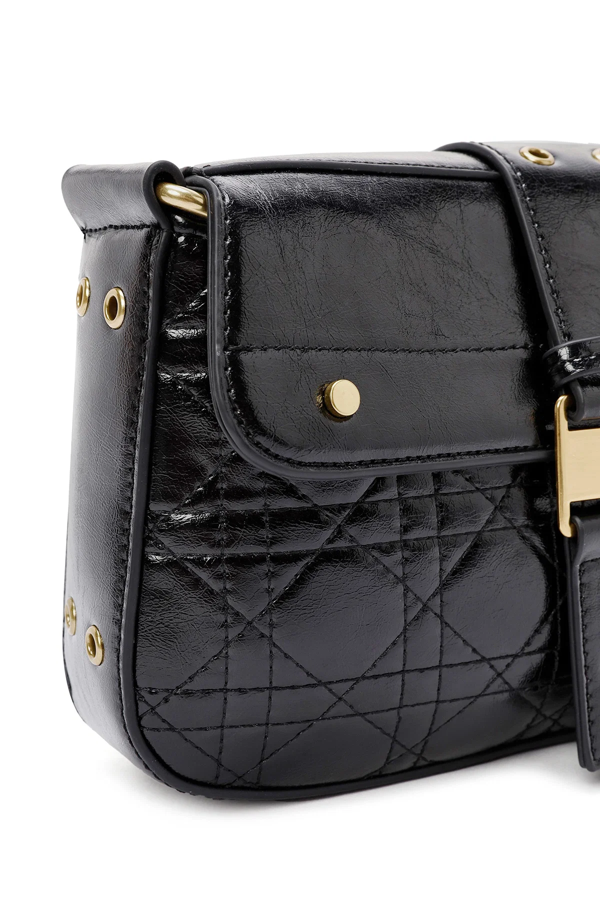 Kadın Siyah Uzun Askılı Omuz Çantası - Image 9