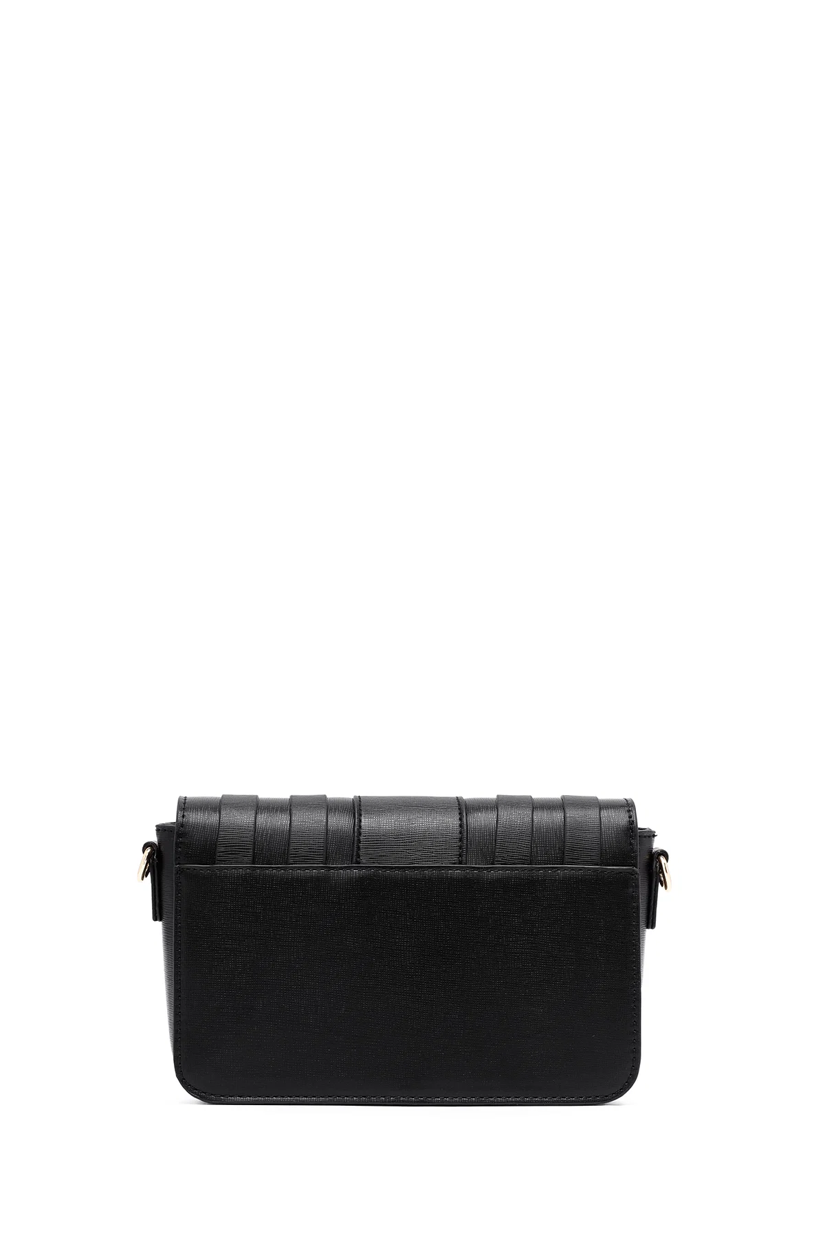 Kadın Siyah Uzun Askılı Örgü Çapraz Çanta - Image 5
