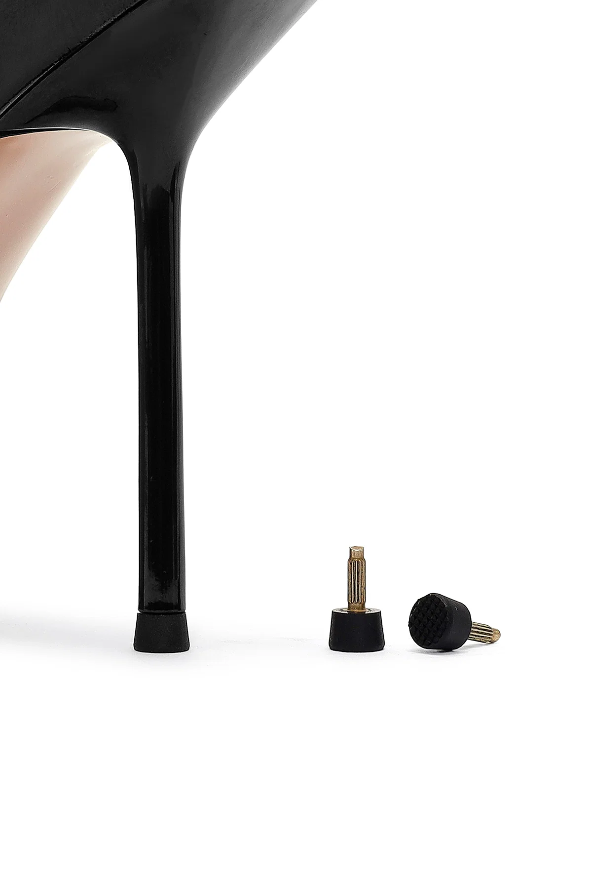 Kadın Siyah Yüksek İnce Topuklu Deri Stiletto - Image 11